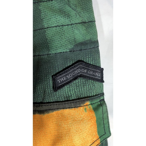 Rhythm The Sound of Change Green/Yellow Checkered Board Shorts Sz 32 Swim Trunks - Picture 4 of 7